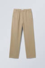 Beige - Seth Wide Linen Mix Joggers - 0