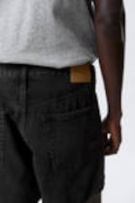 Tuned Black - Black - Eris Short Loose Fit Denim Shorts - 3