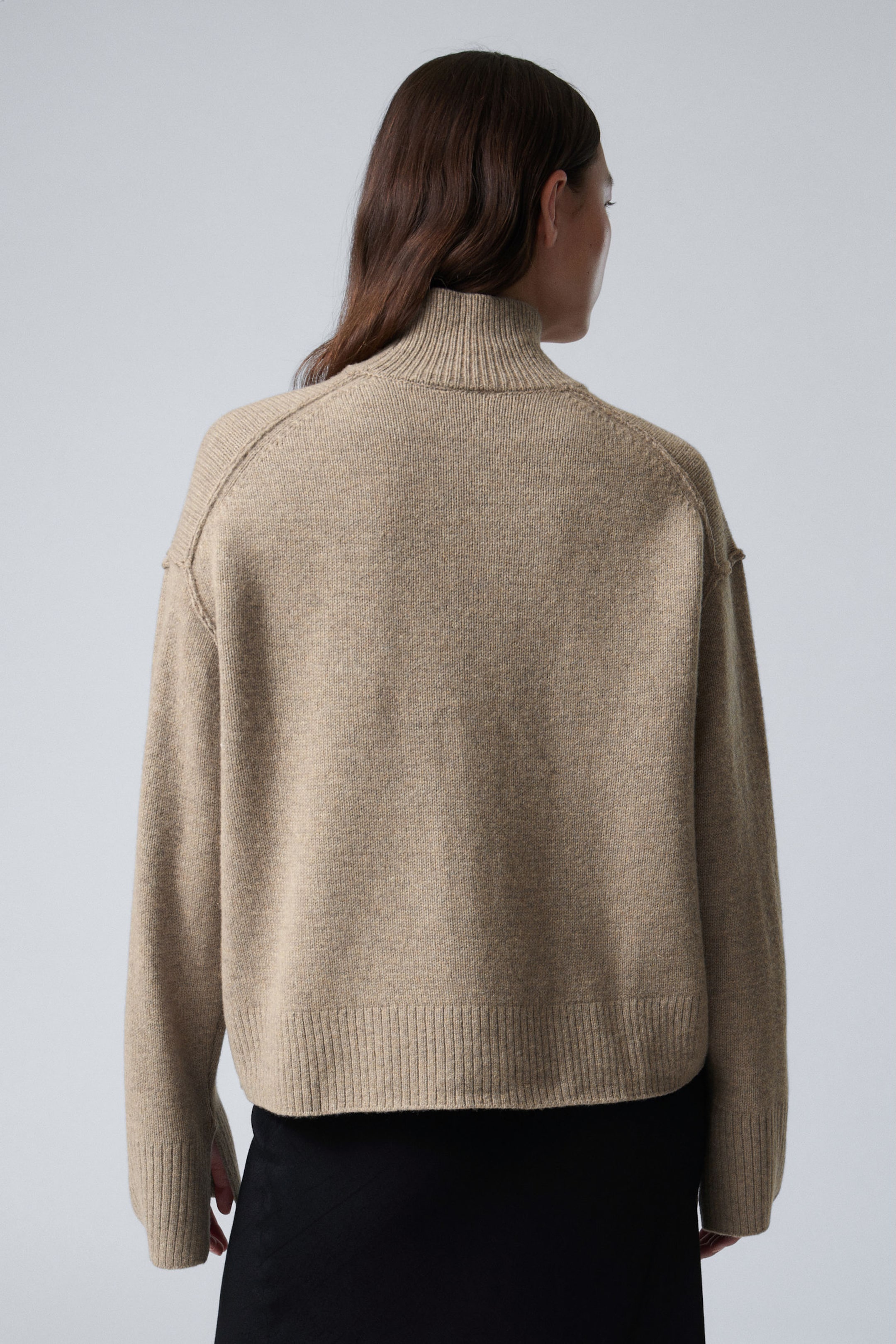 Beige - Rollkragenpullover aus Wolle Maggie - 3