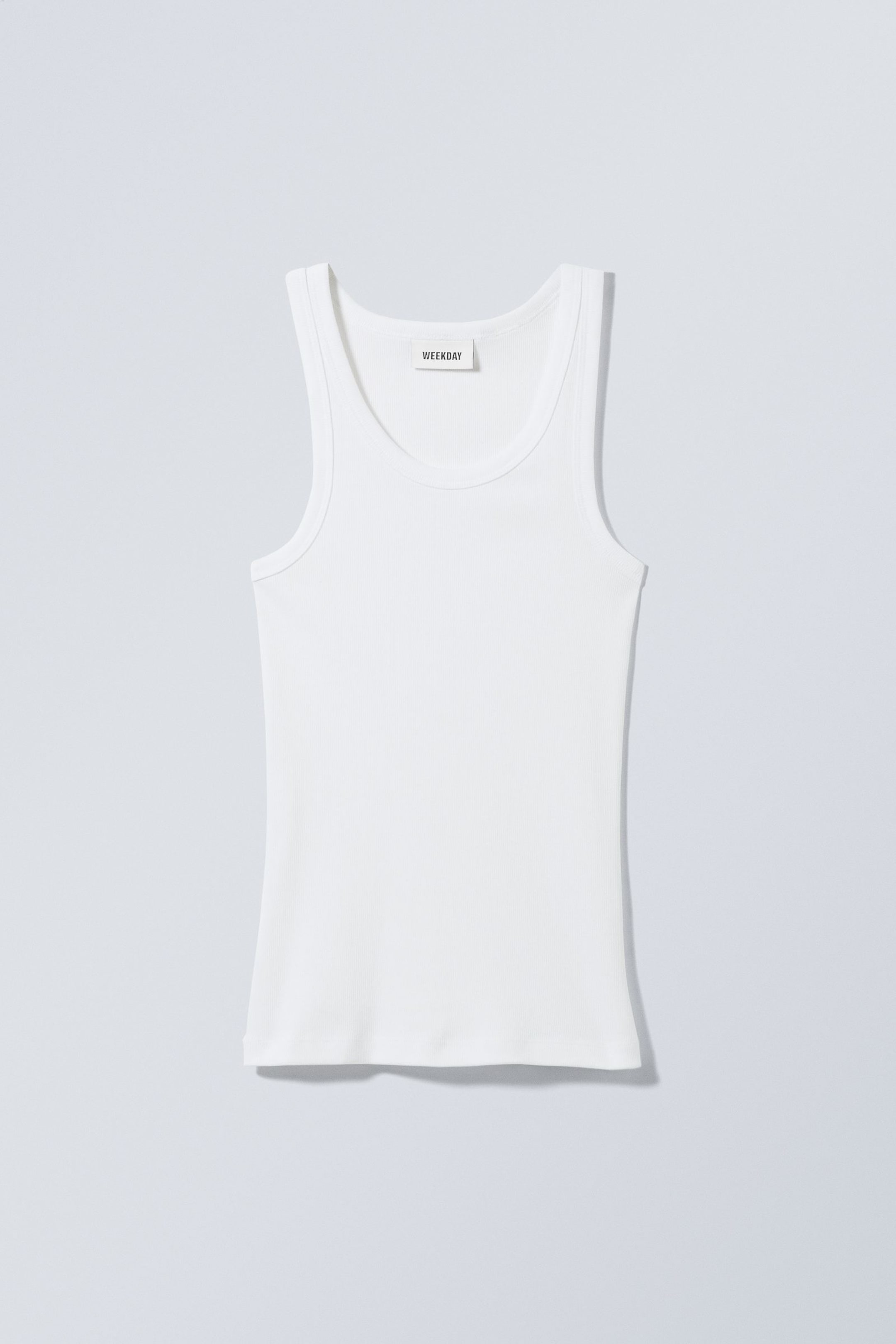 White - Close Fitted Tank Top - 0