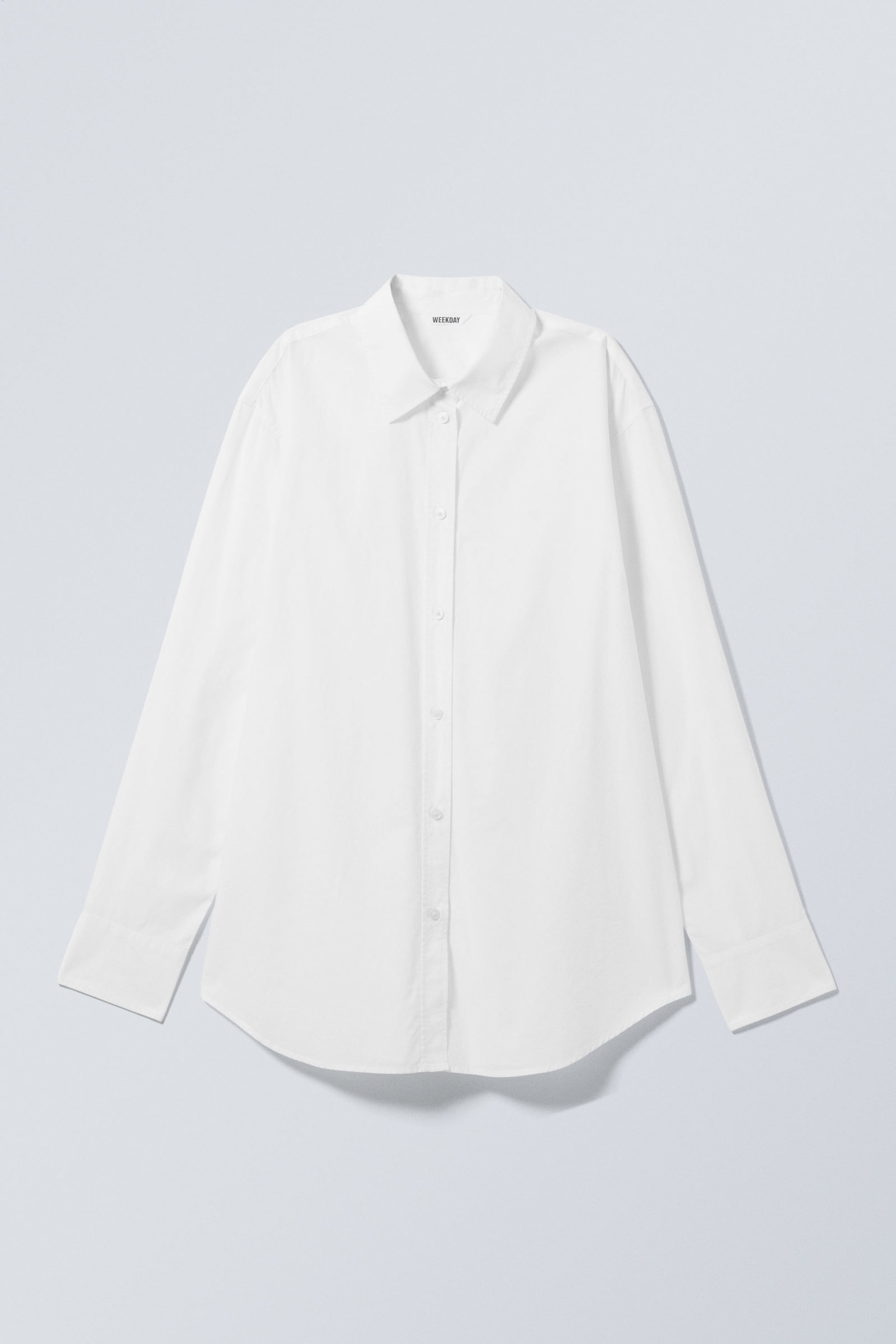 White - Long-Sleeved Oxford Cotton Shirt - 2