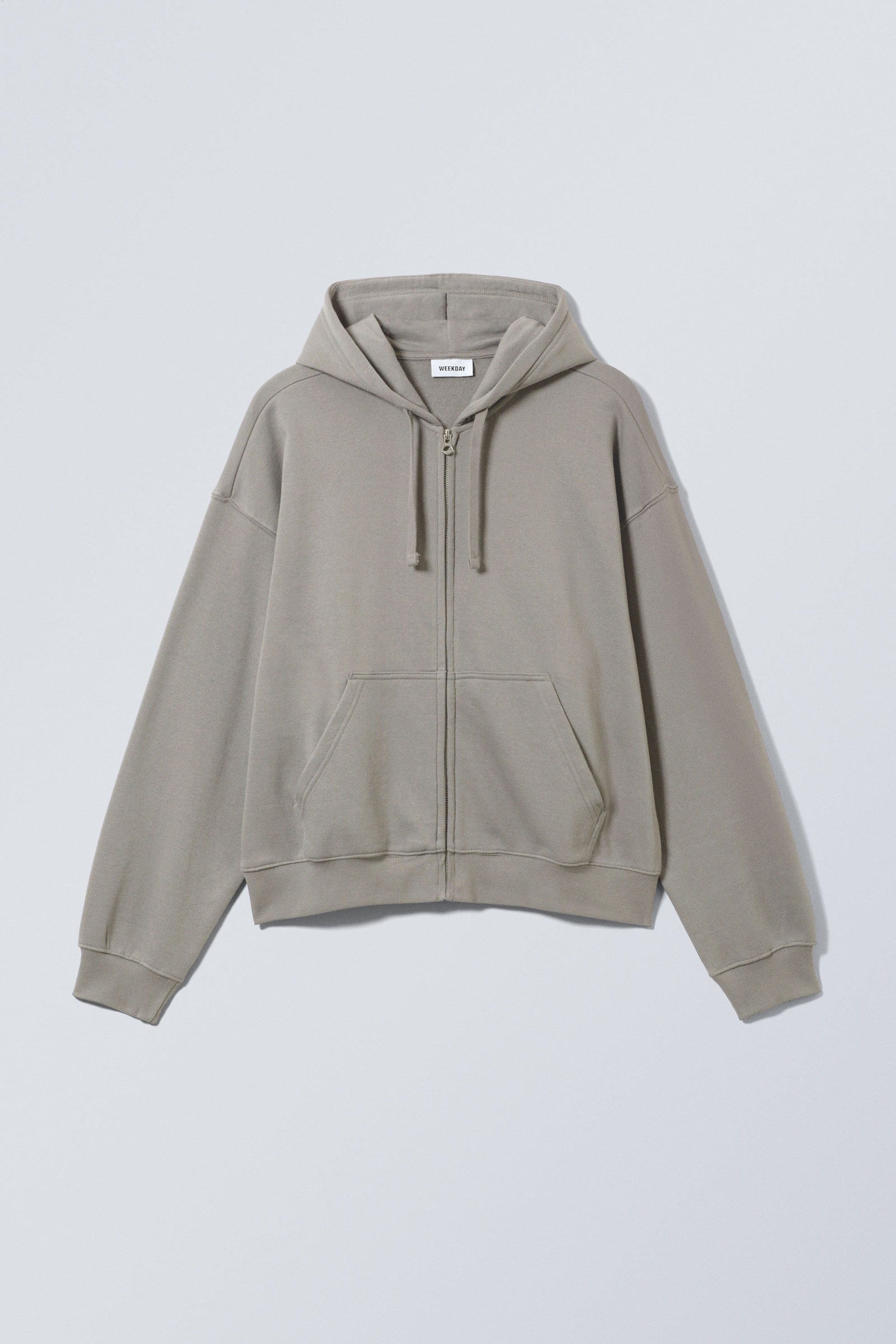 Dusty Grey - Boxy Midweight Zip Hoodie - 0