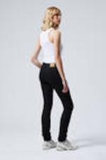 Black Rinse - Schwarz - Spare Mid Waist Skinny Leg Jeans - 2