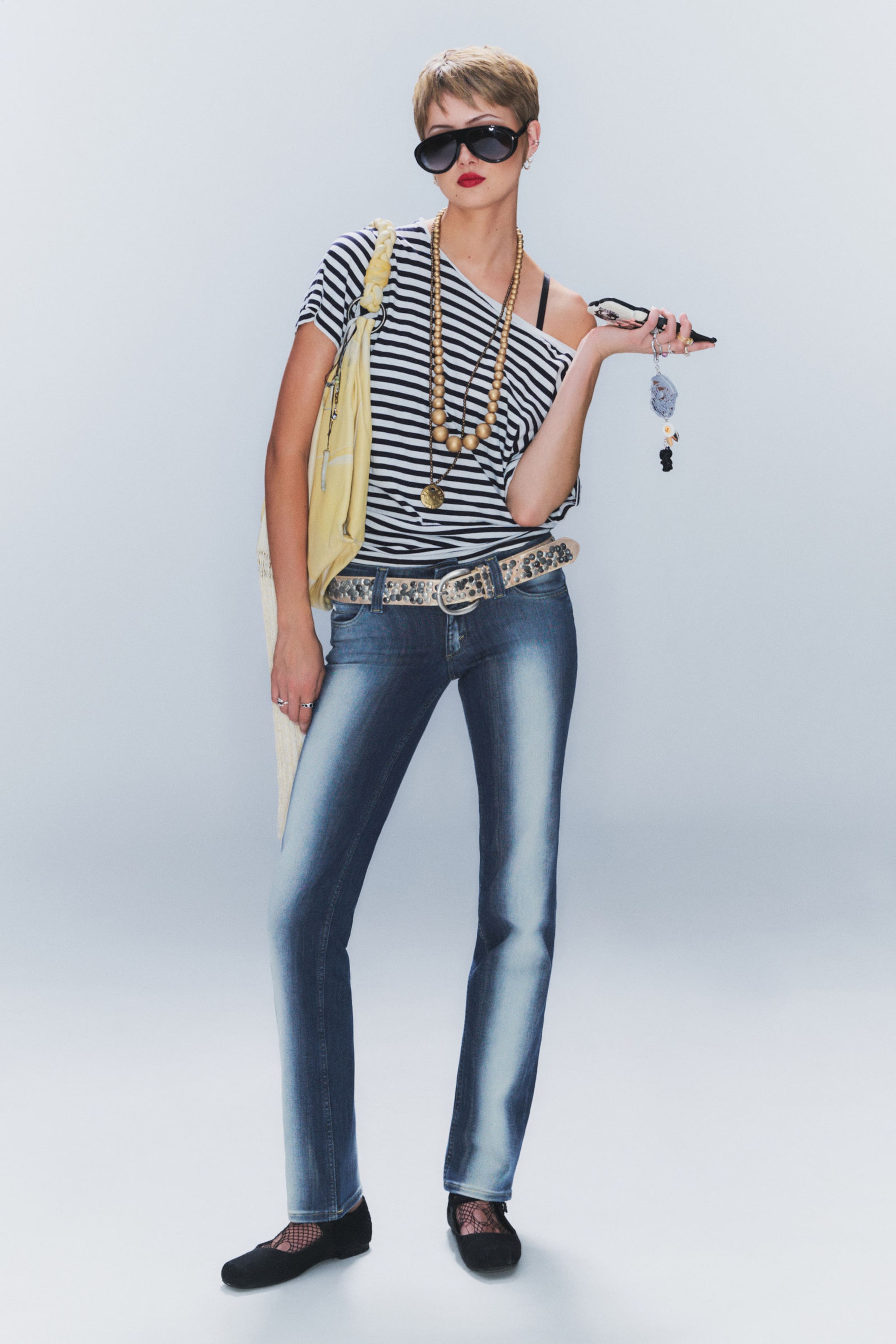 Blaus Spray - Sleezie – Skinny Straight Jeans mit niedrigem Bund - 0