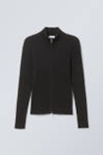 Black - Derek Slim Zipped Cardigan - 0