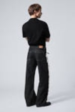 Black Rinse - Twist Relaxed Frayed Jeans - 6