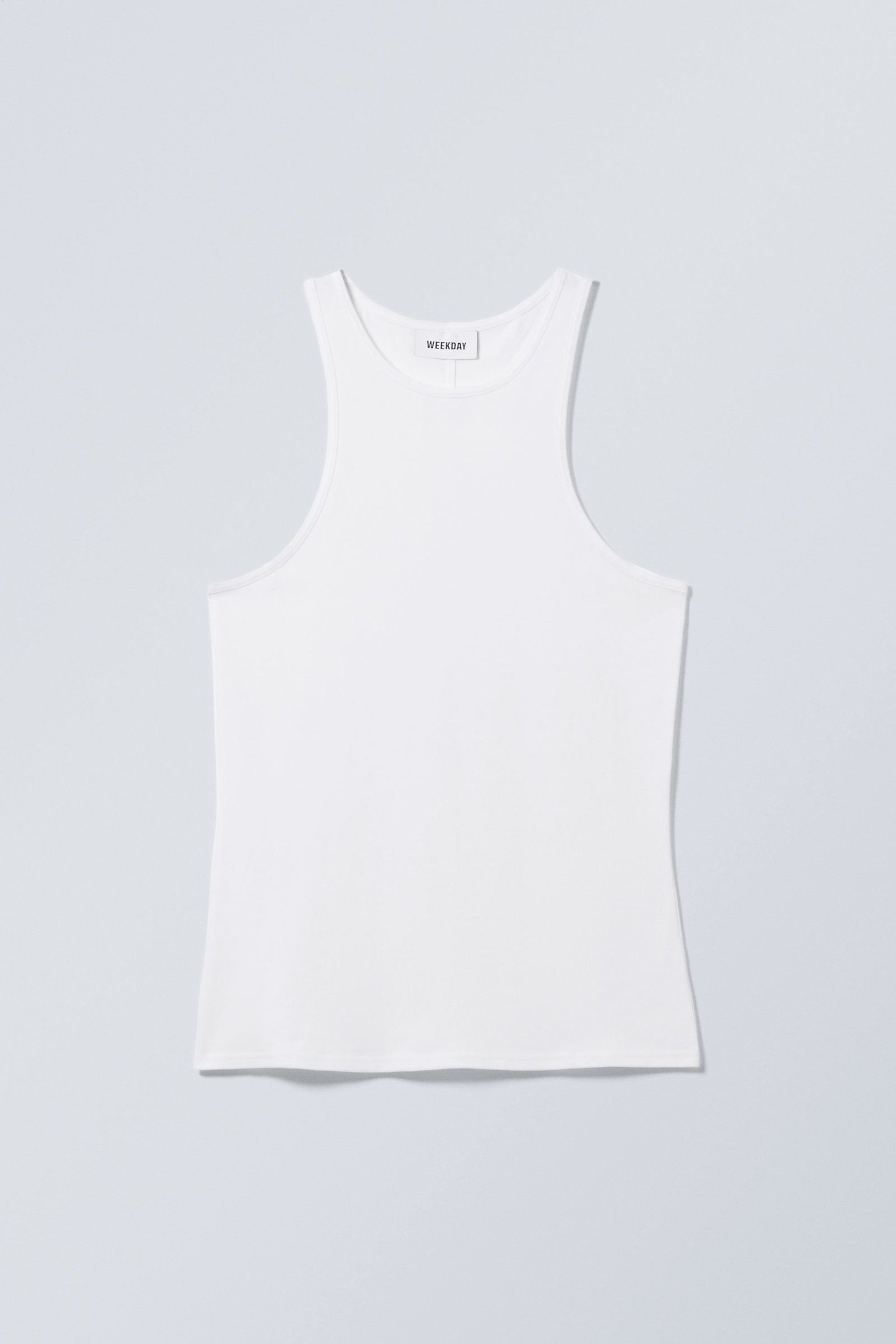 White - Fitted Tank Top - 2