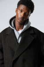 Black - Double-Breasted Wool-Blend Coat - 1