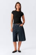Blue Rinse - Dunkelblau - Lockere Baggy-Jeansshorts Astro - 1
