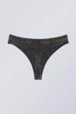 Bleach Washed Black - Miley Washed Cotton Thong - 1