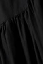 Black - Tiered Maxi Poplin Skirt - 1