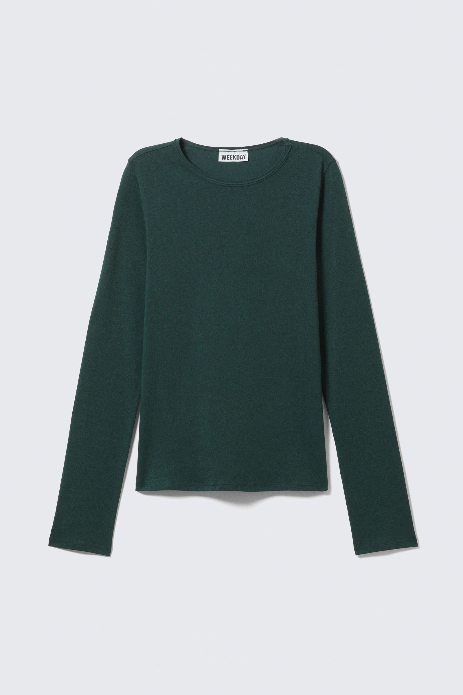 全国どこでも送料無料！ Khaki Dark Striped - top cotton sleeve long Green WW Weekday | トップス