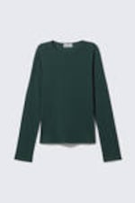 Petrol - Soft Long-Sleeved Cotton Jersey Top - 3