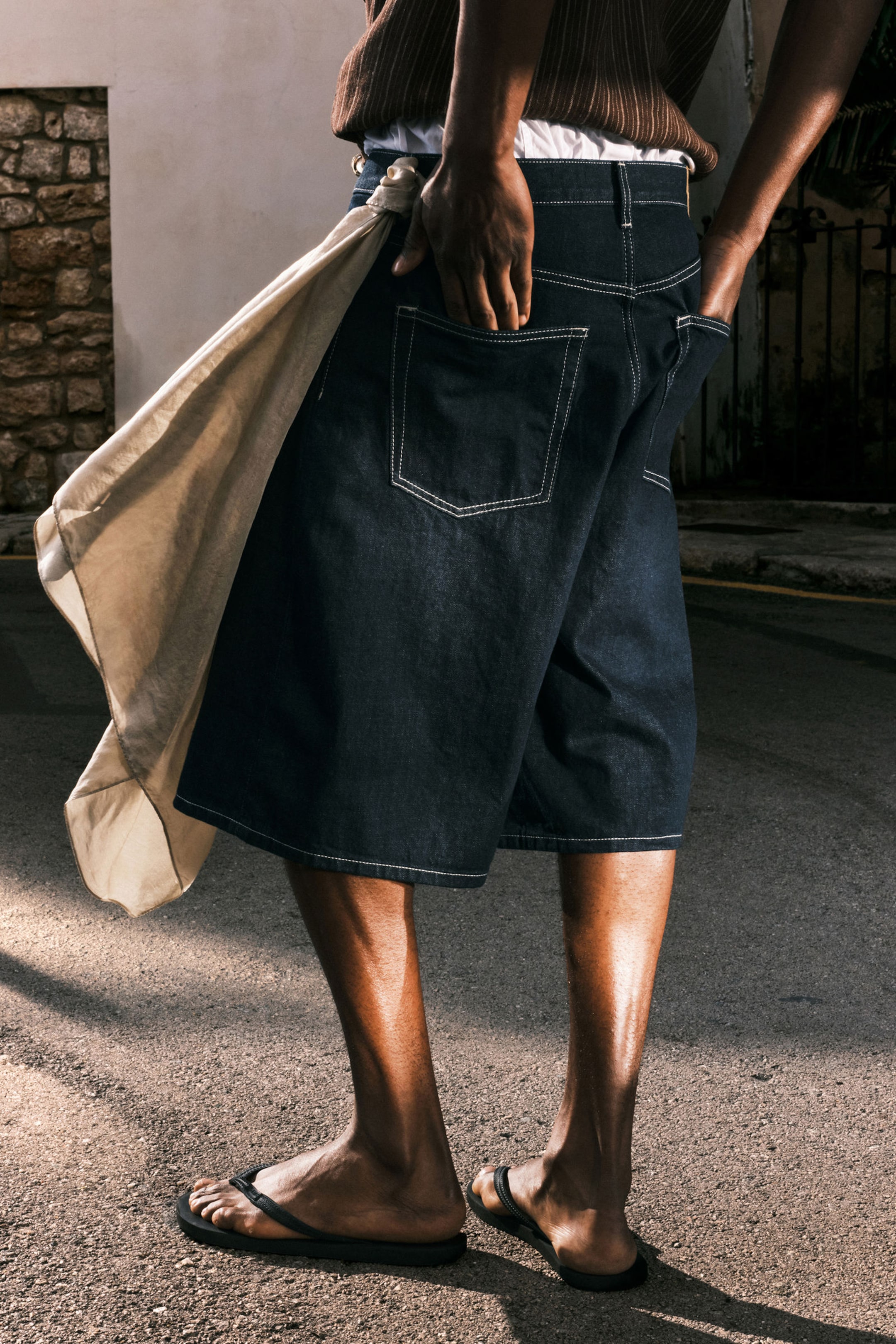 #4C5164 - Astro Denim Loose Baggy Shorts - 2