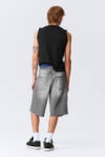 Black Grumble - Astro Denim Loose Baggy Shorts - 3
