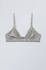 Checked Greige - Soft Triangle Bralette Soul - 0