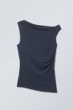 Dark Blue - Hera Drape Top - 2