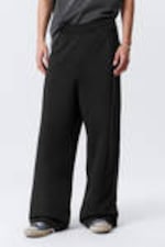 Svart - Baggy Dropped Crotch Skater Sweatpants - 1