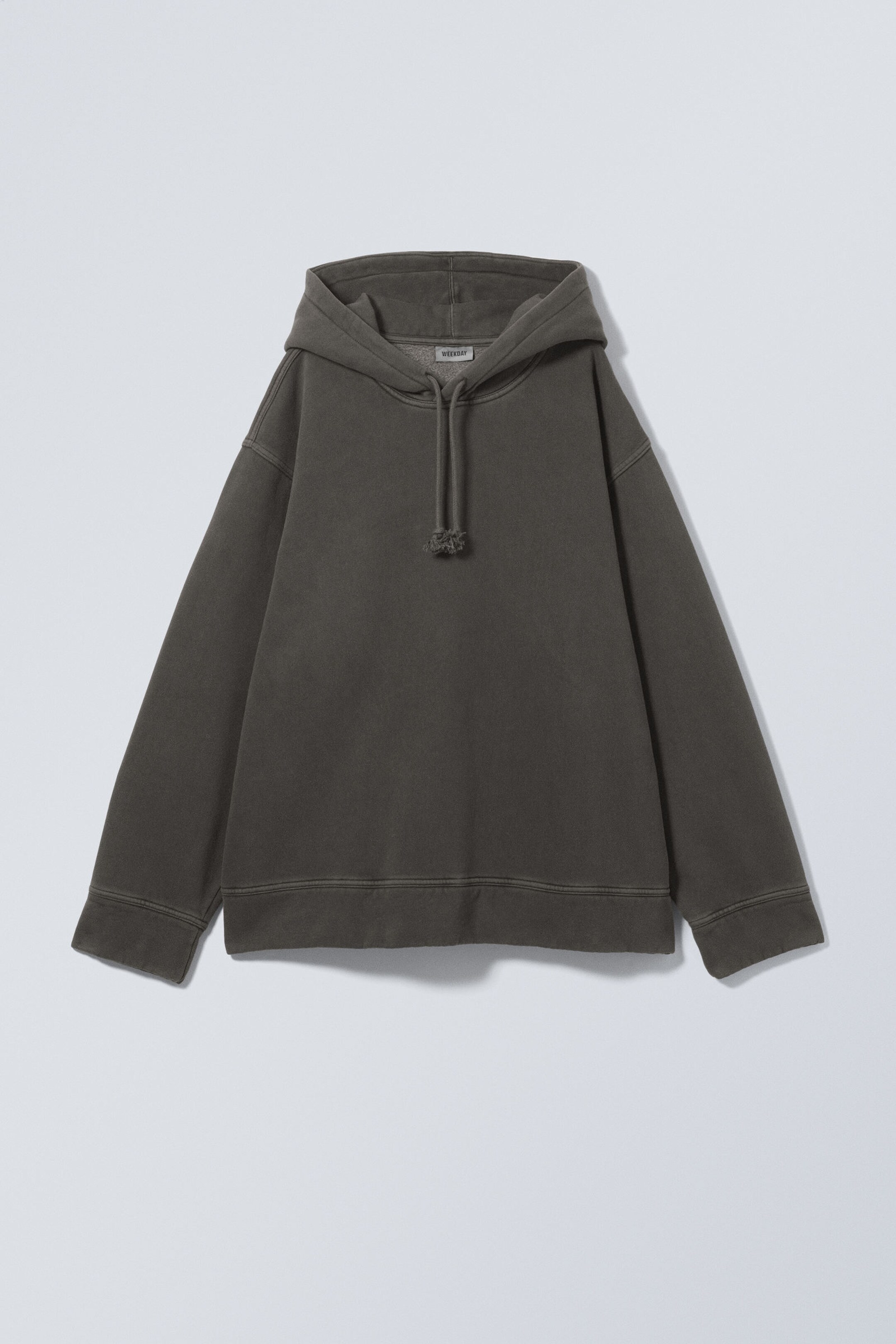 oversized heavyweight hoodie Washed Black Weekday WW