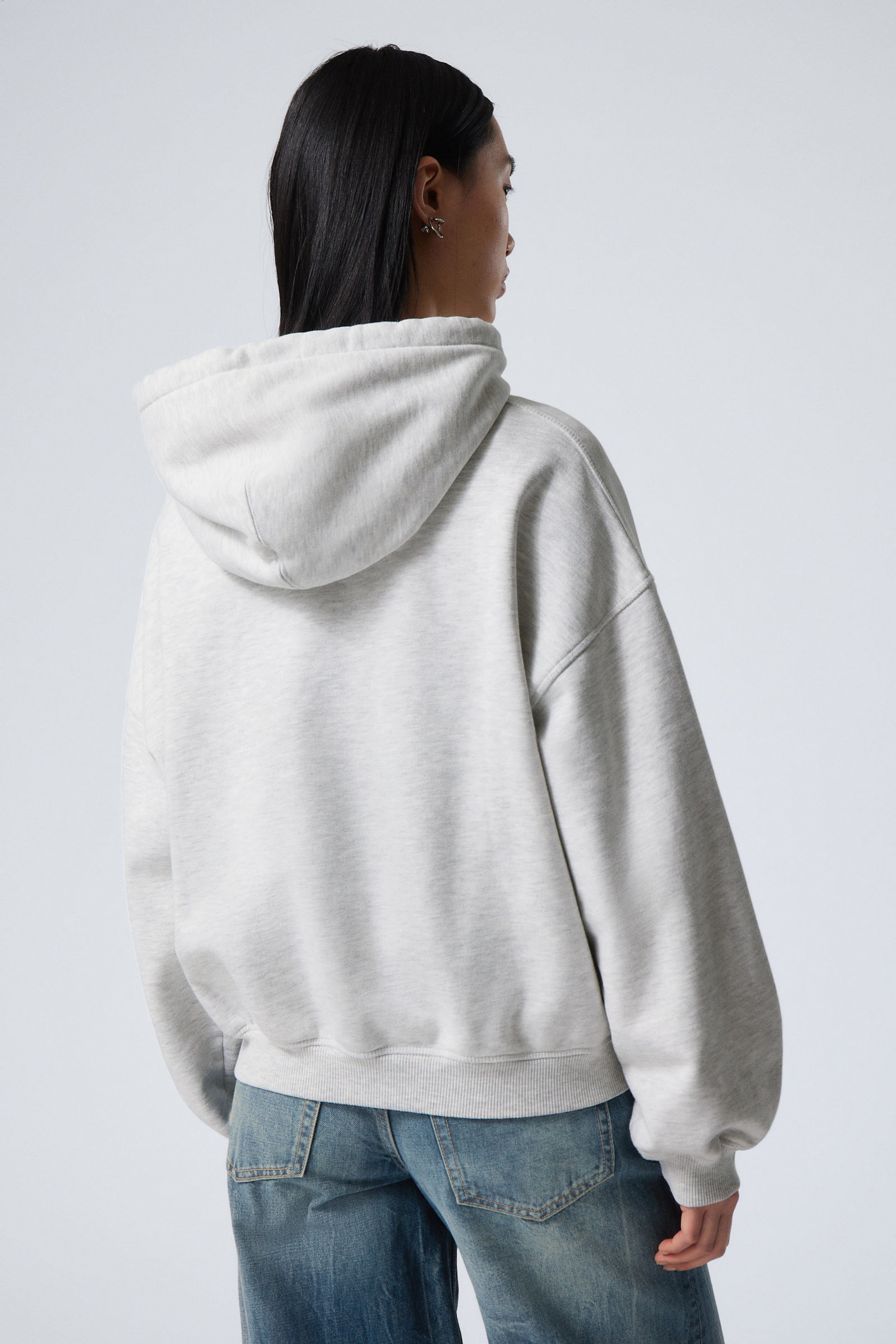 Light Grey - Loose Heavyweight Hoodie - 3