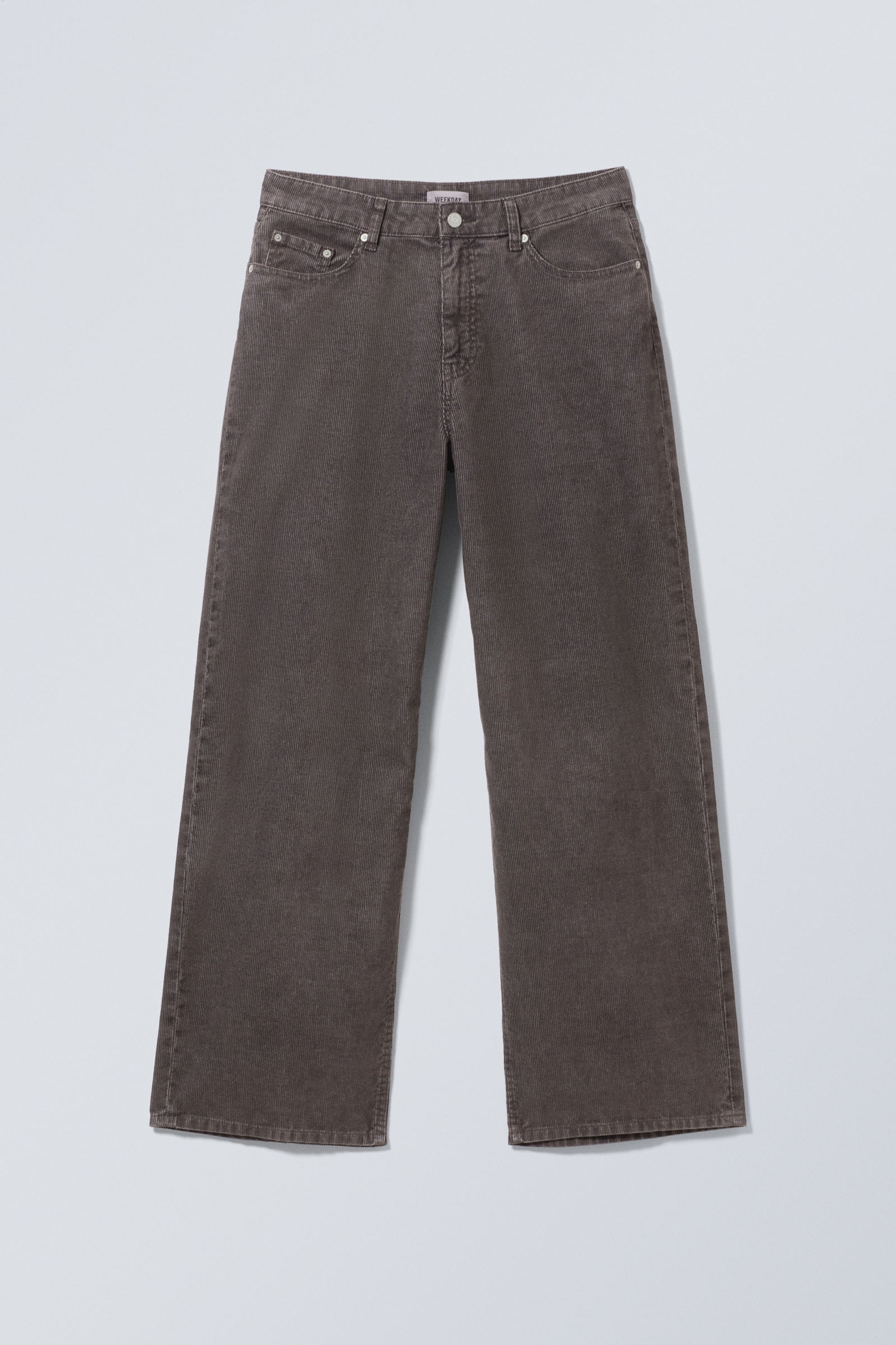 Washed Dark Brown - Astro Loose Baggy Corduroy Trousers - 5