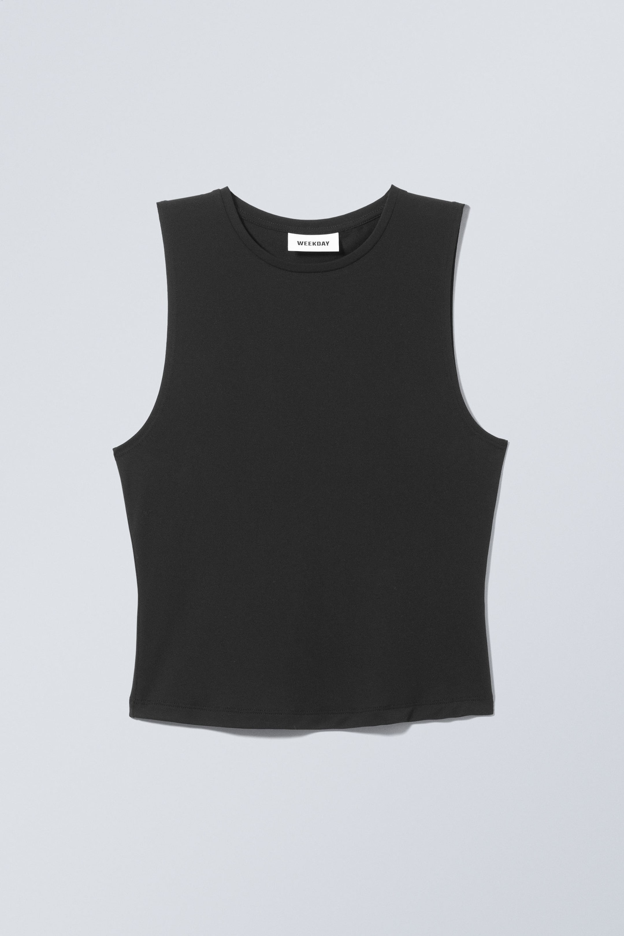 Black - Soft Brushed Tank Top - 0