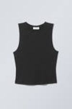 Black - Soft Brushed Tank Top - 0