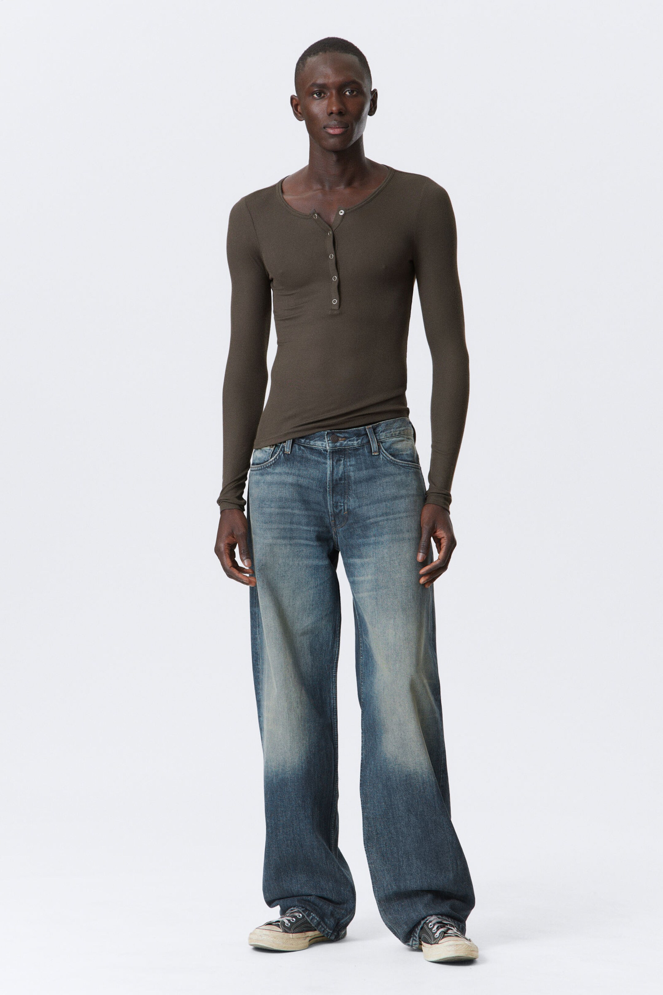 #2E3036 - Sphere Low Rise Loose Straight Leg Jeans - 1