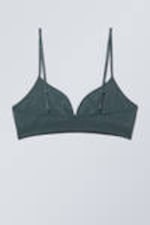 Dark Turquoise - Cat Soft Triangle Bra - 1