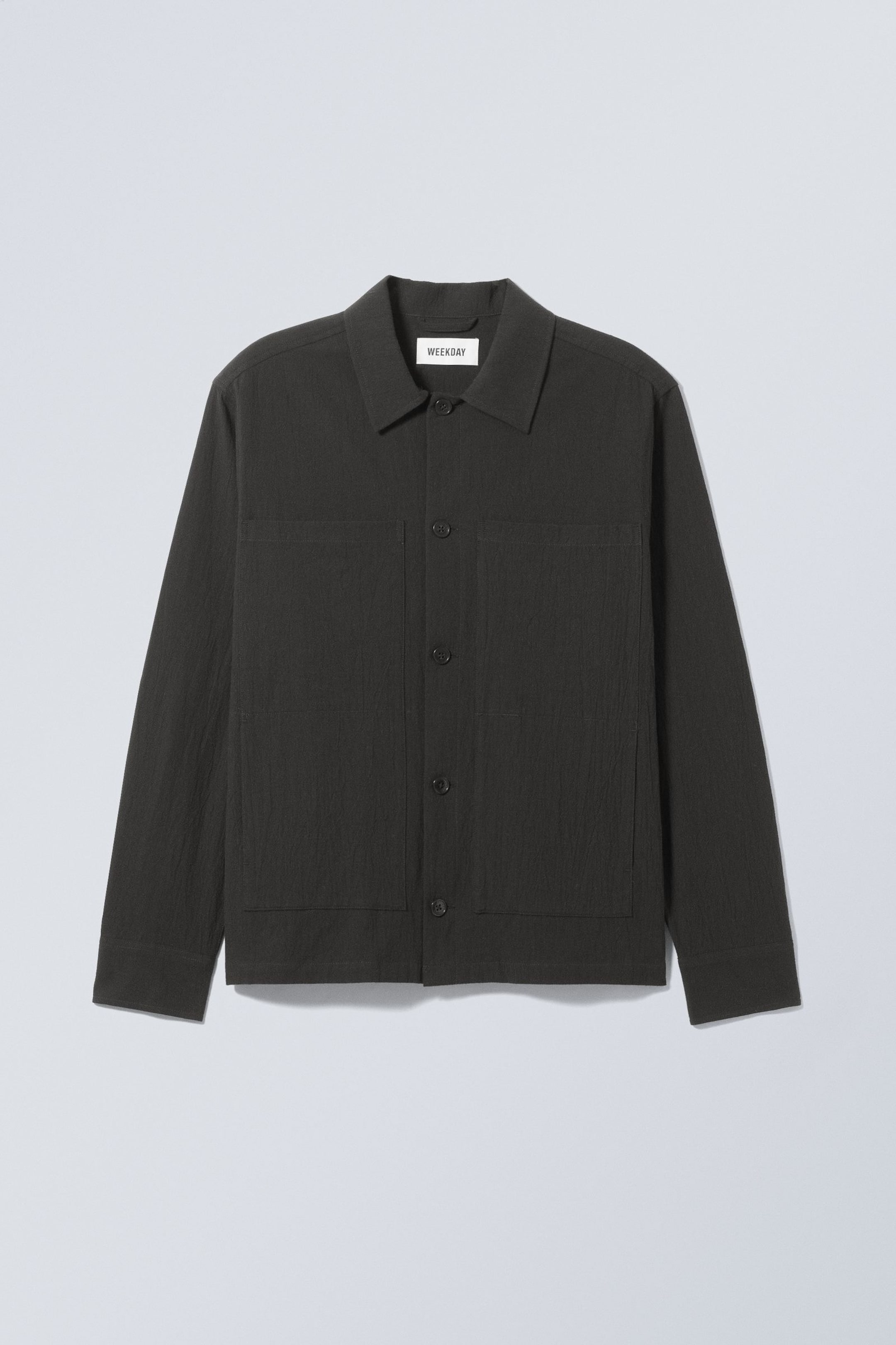 Schwarz - Strukturiertes Overshirt Roland - 0