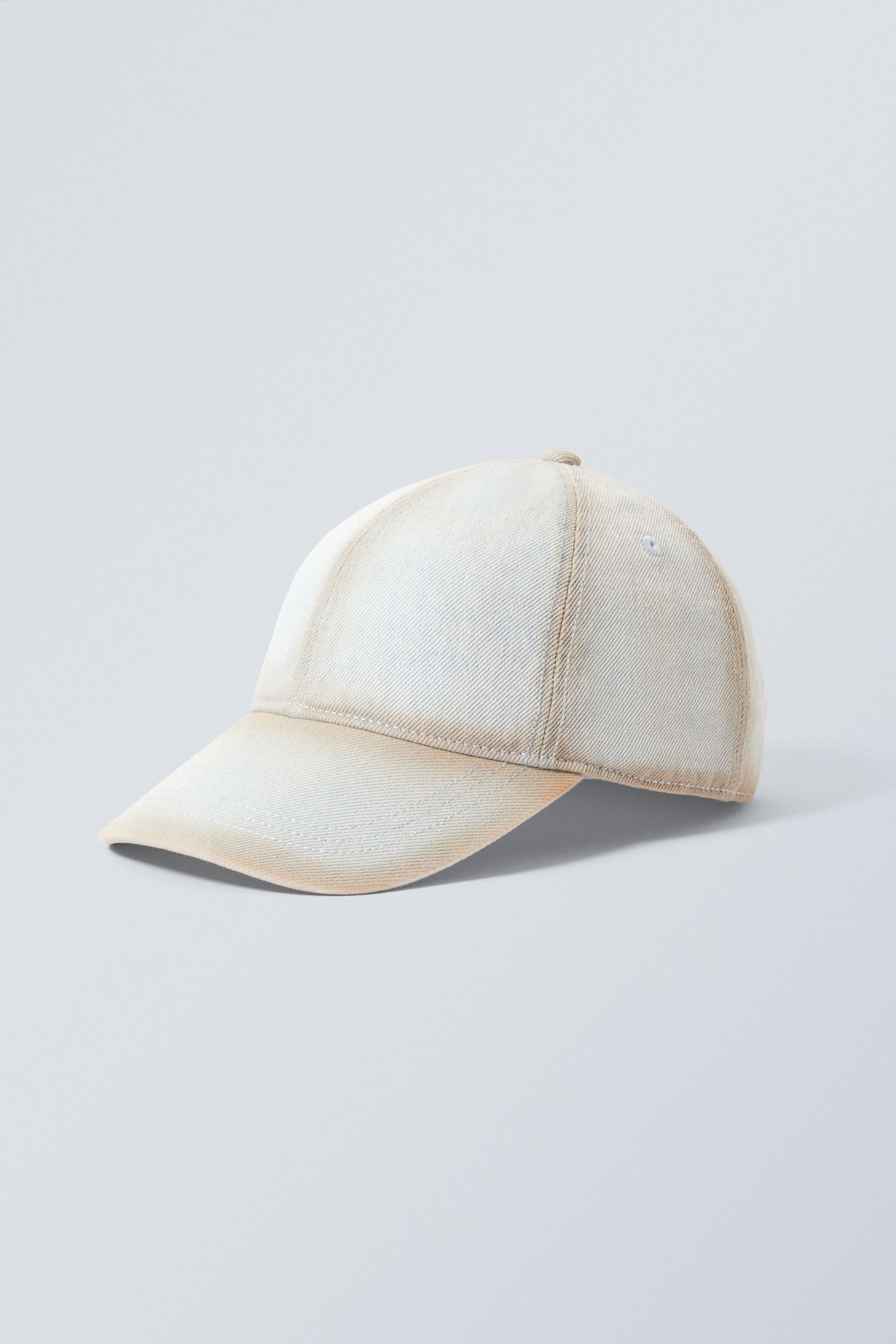 White - Baseball Denim Cap - 0