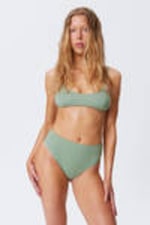 Pastel Green - High Rise Brazilian Bikini Bottoms - 0