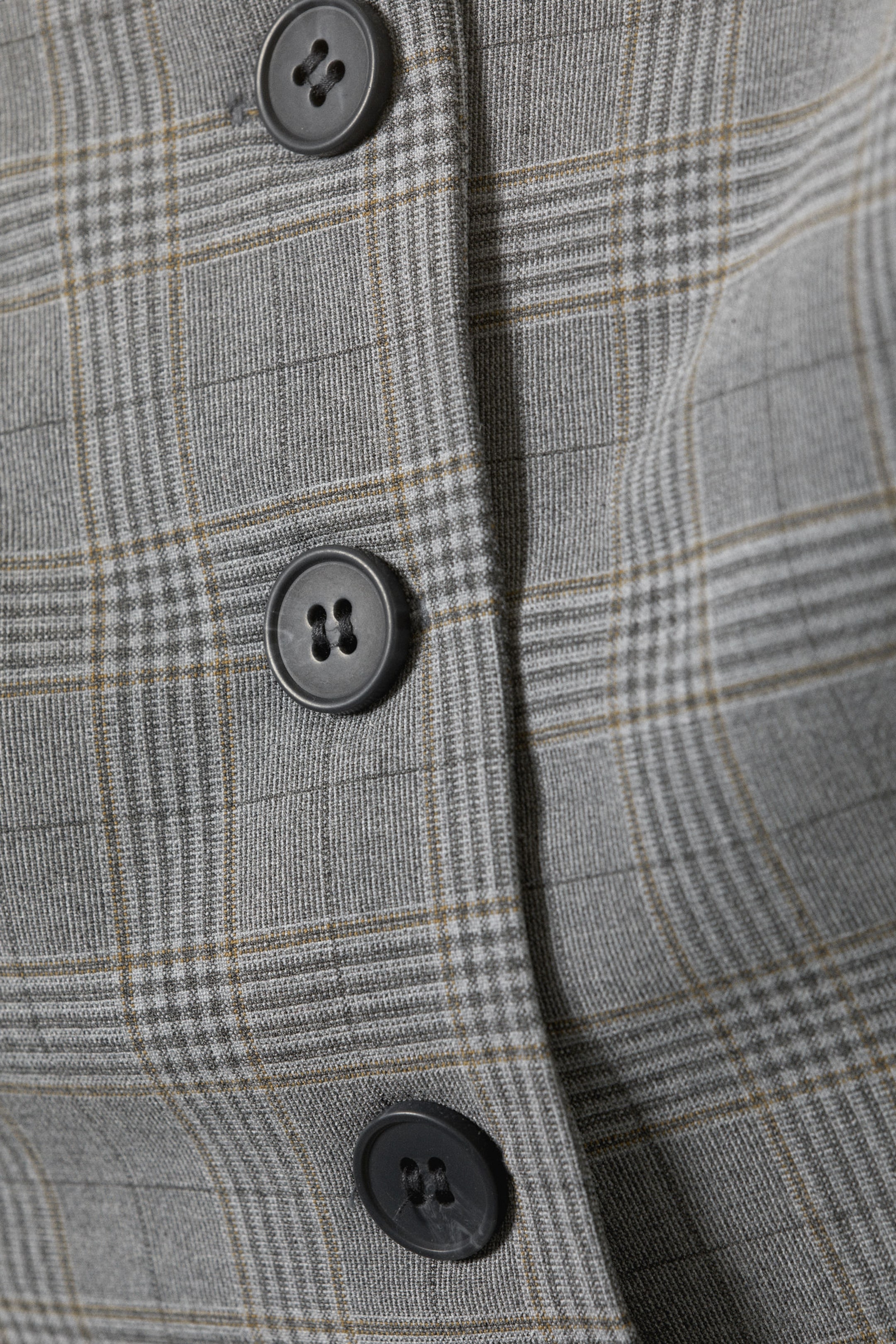 square neck waistcoat top - Checked Dark Mole | Weekday EU