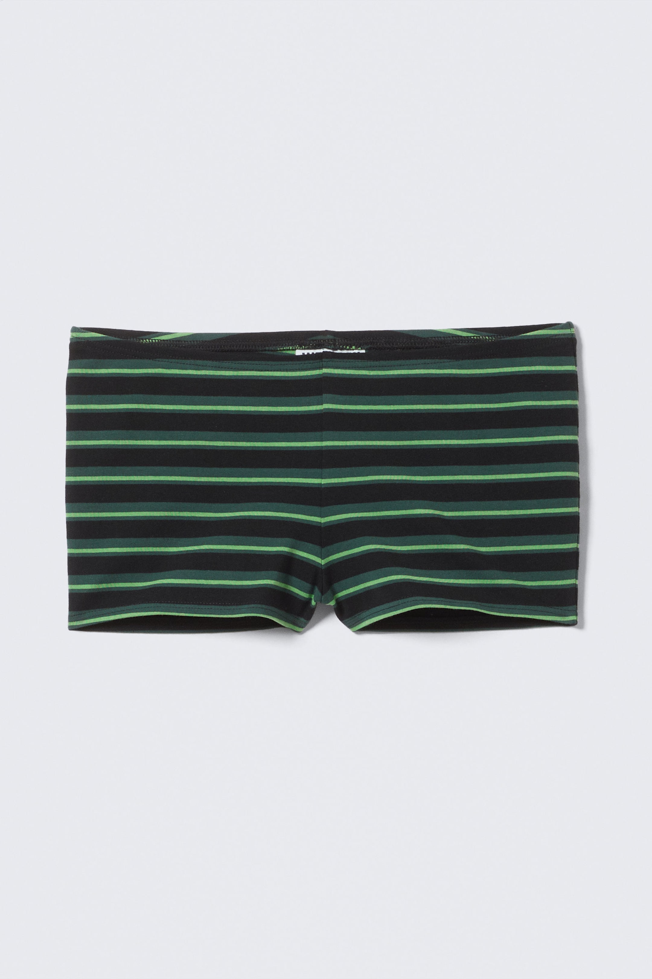 #272627 - Striped Mid-Rise Jersey Hot Pants - 1