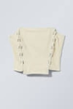 Sunbleached - Rose Denim Corset Top - 0