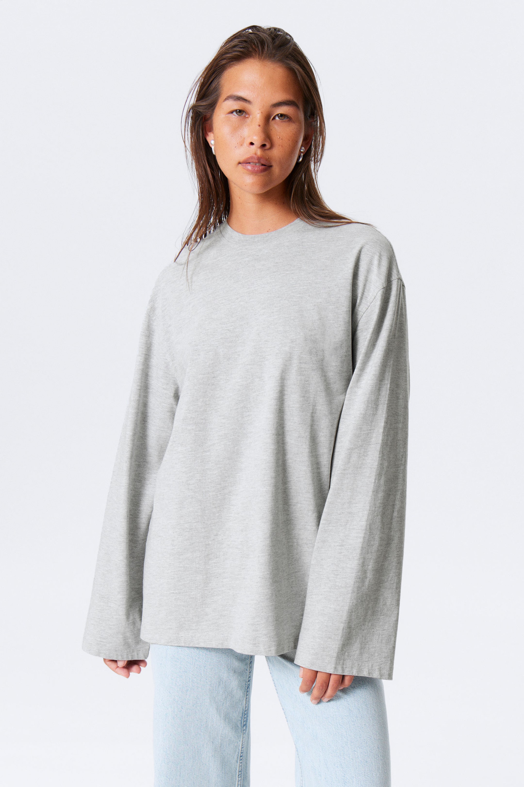#AFAFAF - Oversized Long Sleeve T-shirt - 1