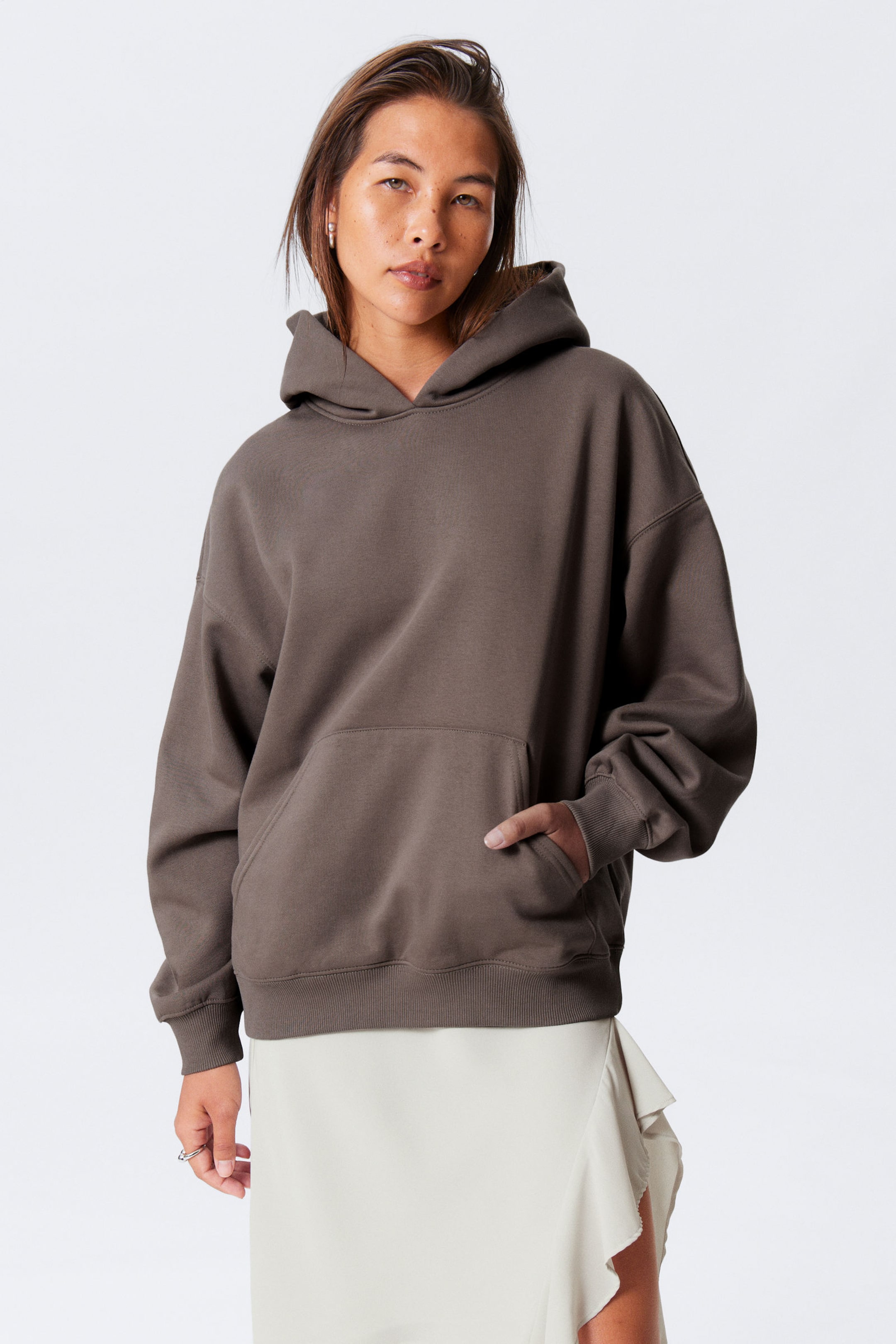 #6C655F - Schwerer Oversized-Hoodie - 1
