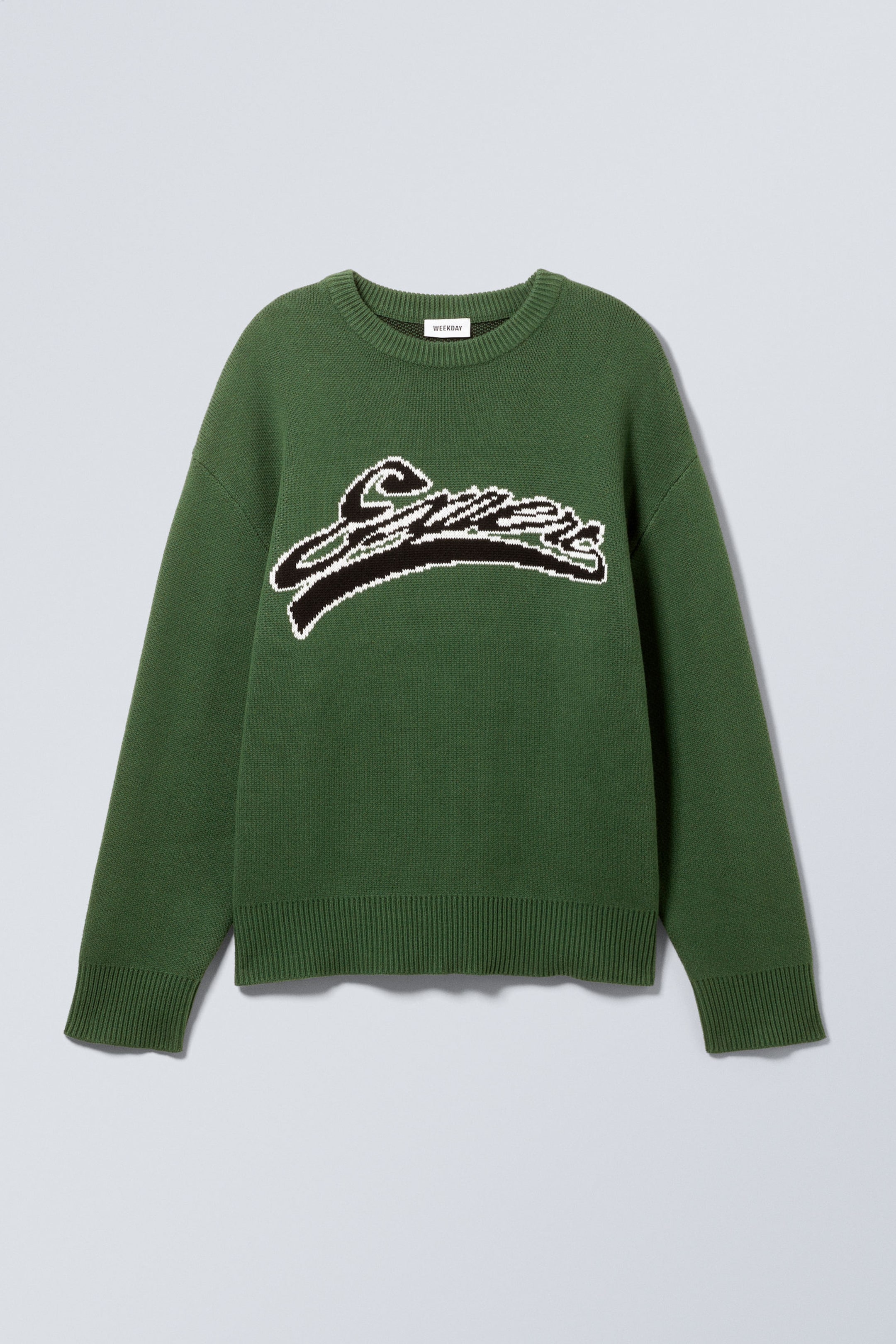 Dark Green - Expert - Cypher Graphic Knit Sweater - 2