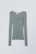 Turkos - Tea Sheer Long Sleeve Top - 0