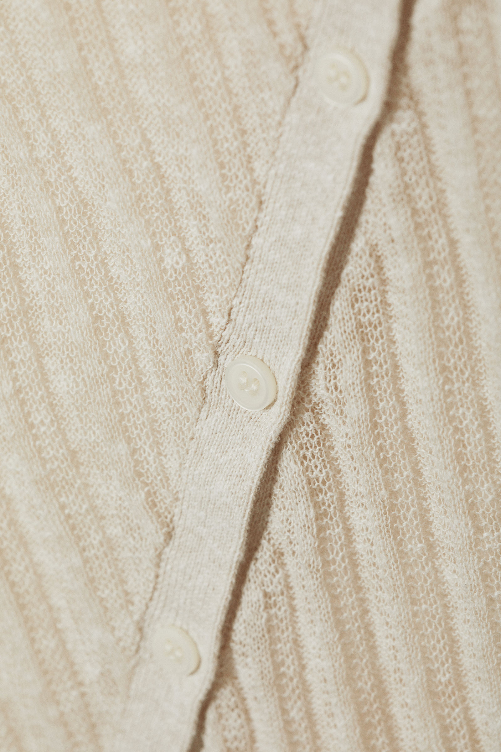 asymmetric linen blend cardigan - Light Dusty Beige | Weekday WW
