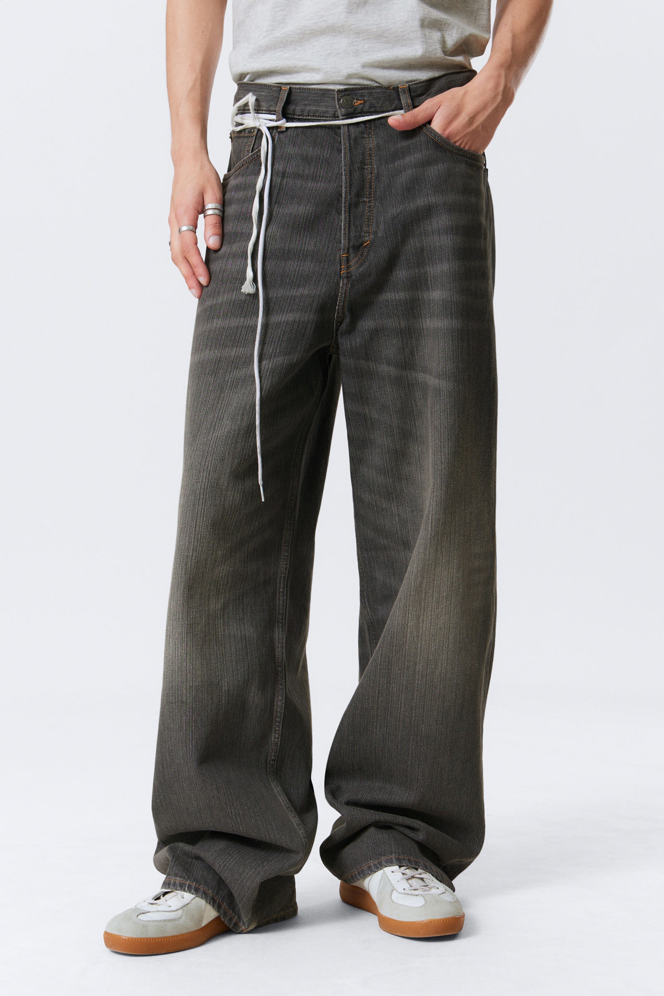 astro loose baggy shape jeans - Brick Blue - Light Blue