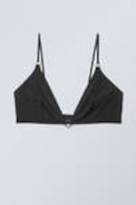 Black - Tori Piercing Triangle Bra - 0