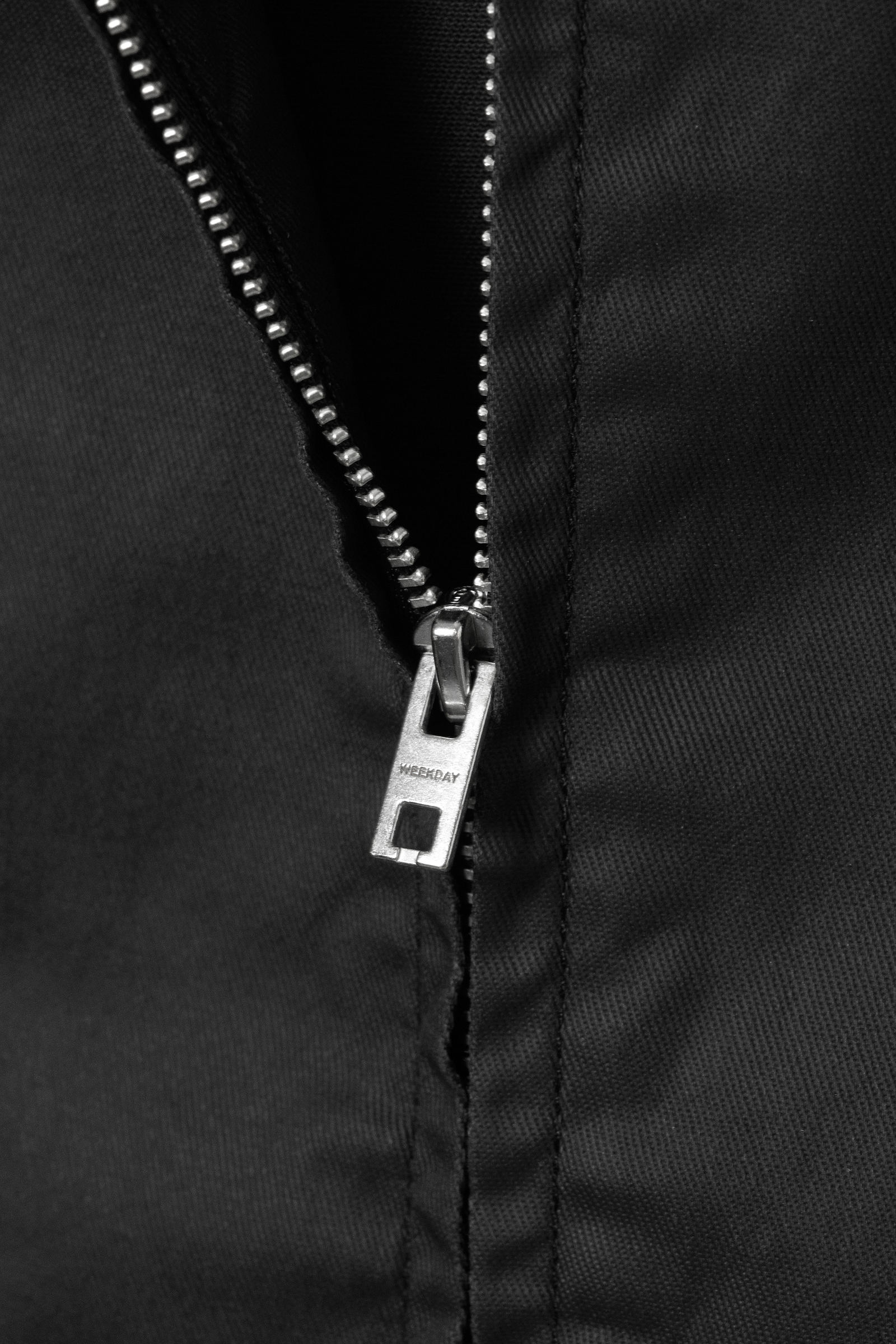 kate coated zip shirt - Coated Black | Weekday EU