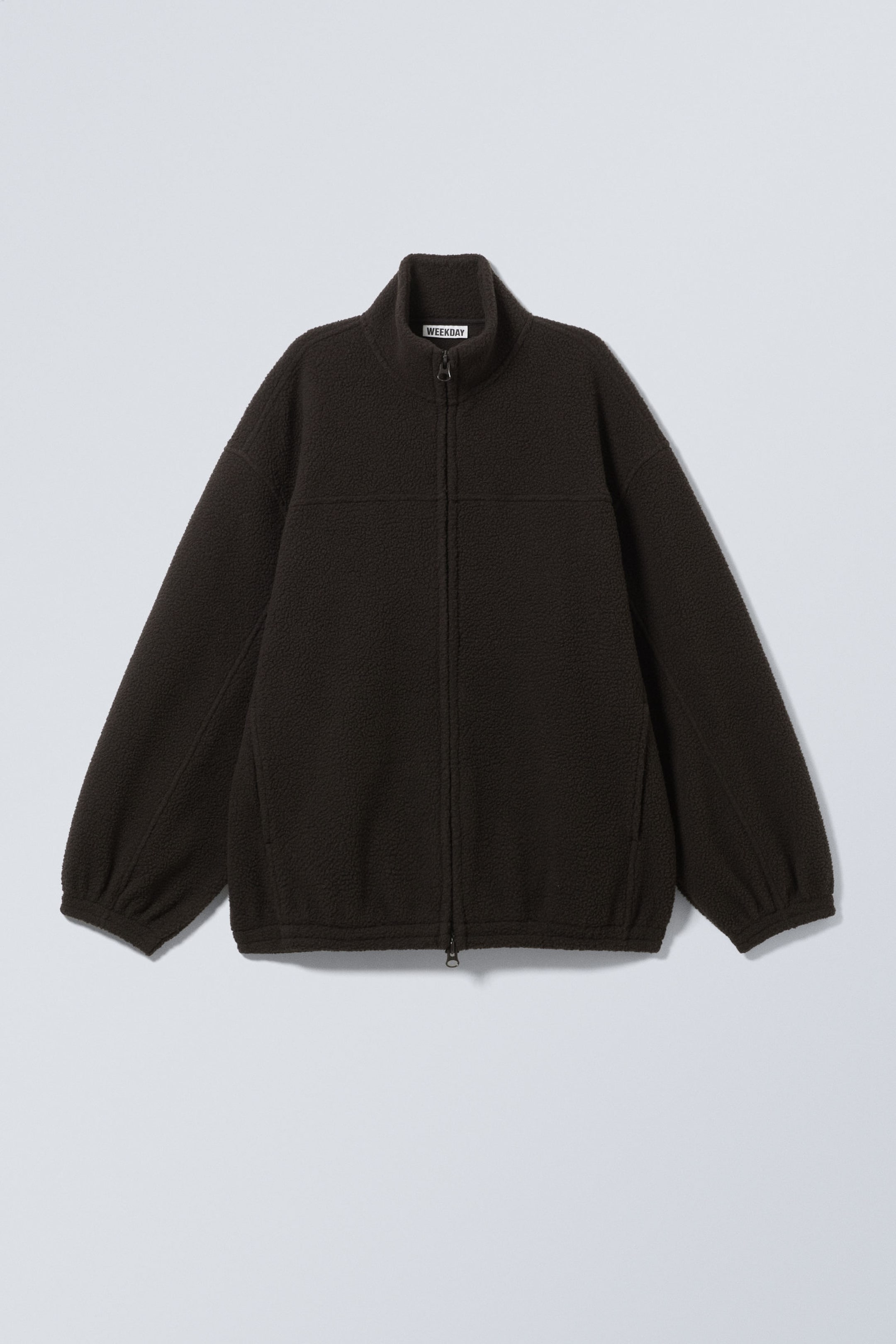 Dark Brown - Fleece Zip Jacket - 2