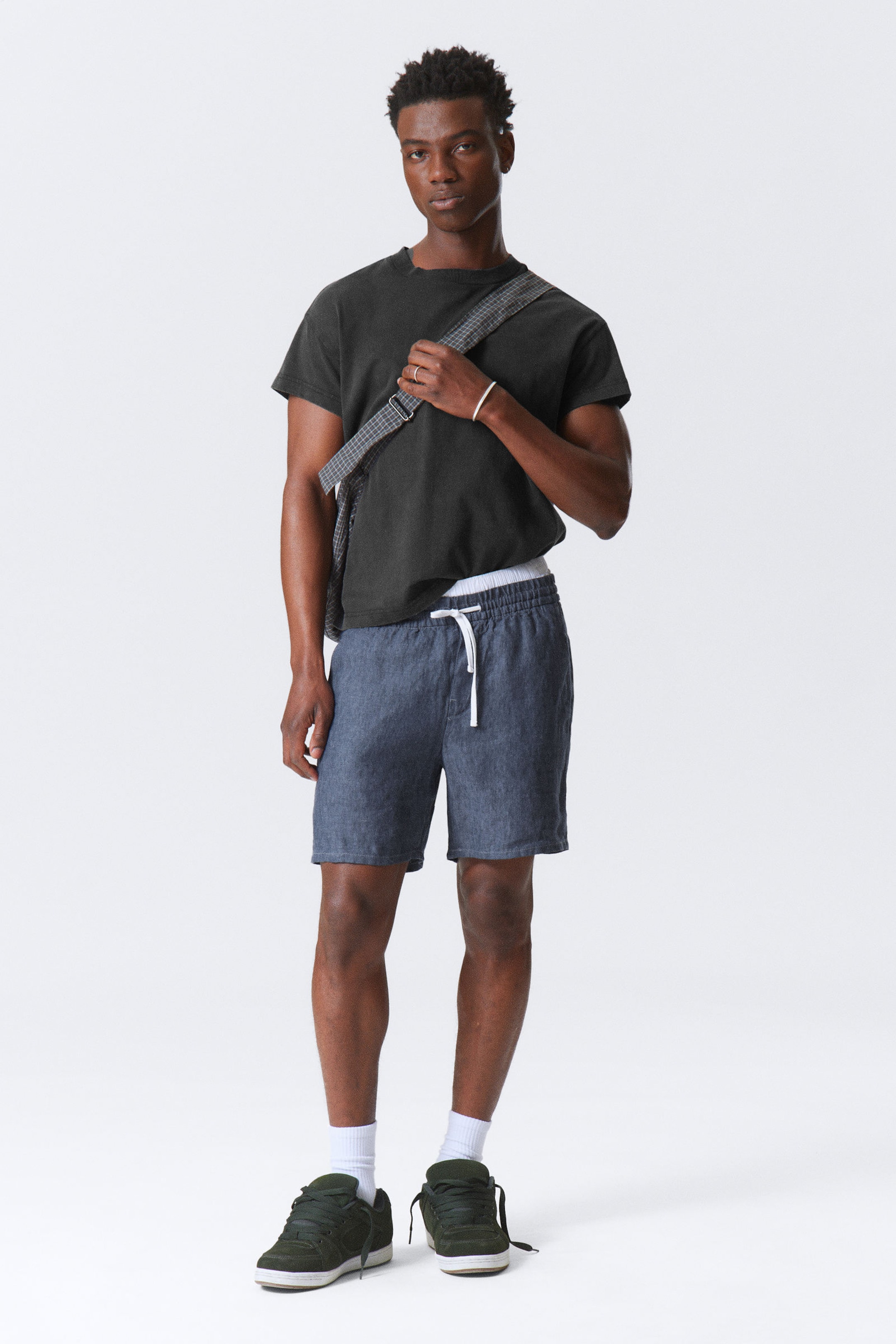 #2F3748 - Olsen linnen short - 1