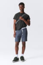 Dark Blue Melange - Olsen Linen Shorts - 0