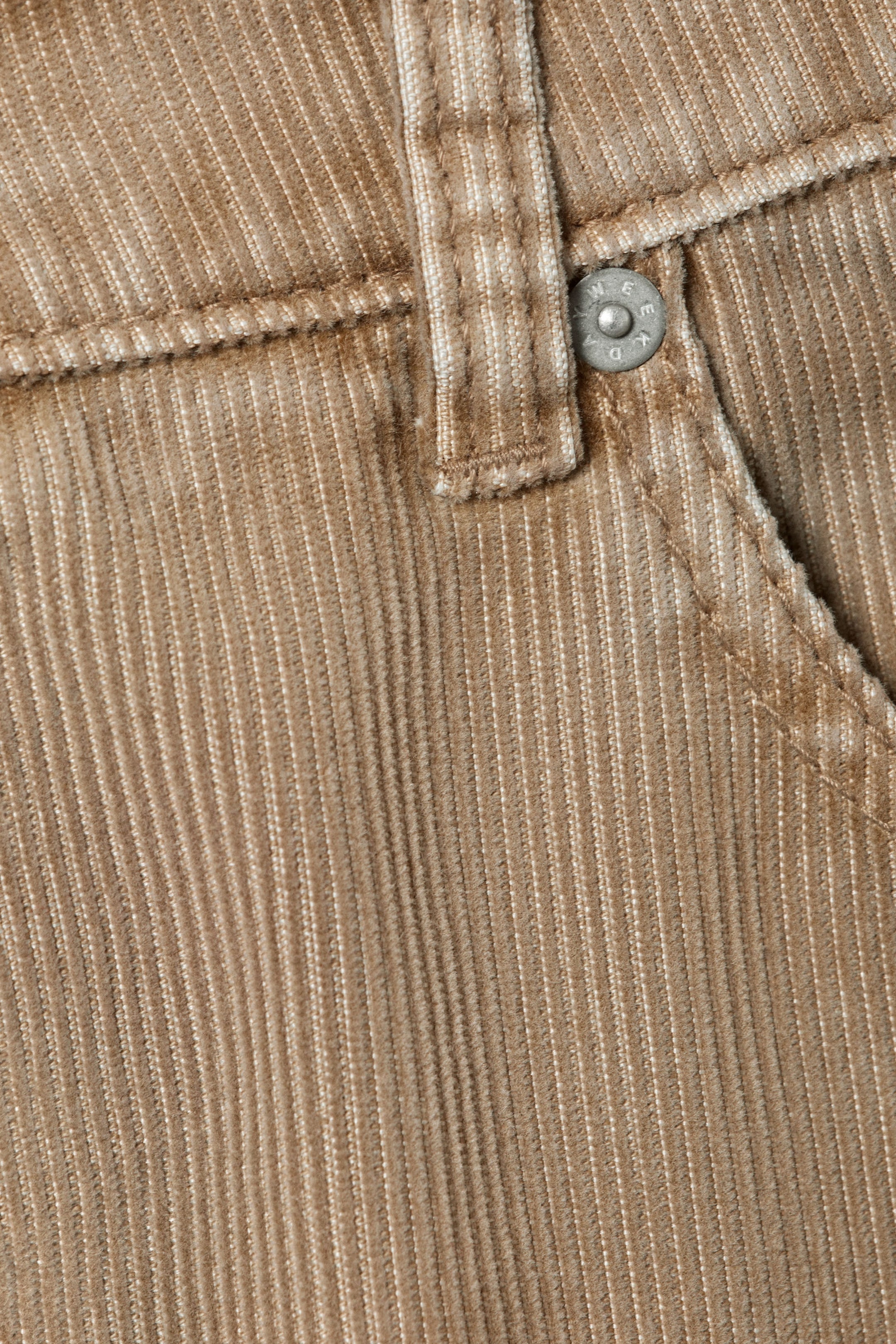 Washed Beige - Astro Loose Baggy Corduroy Trousers - 8