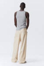 Ecru - Astro - Locker sitzende, weite Leinen-Mix-Hose - 8