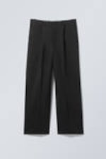 Black - Uno Loose Suit Trousers - 5