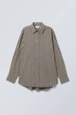 Brown Medium Dusty - Regular Poplin Shirt - 2